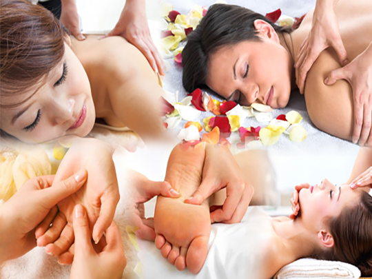 massage tête nuque crane visage dos main bras jambes